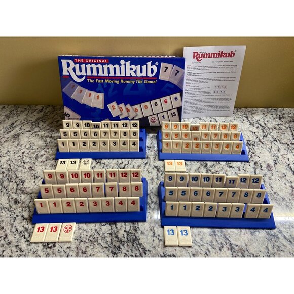 The Original Rummikub Game Tiles 4 Racks Instructions Complete 1997 Ed - Picture 1 of 10